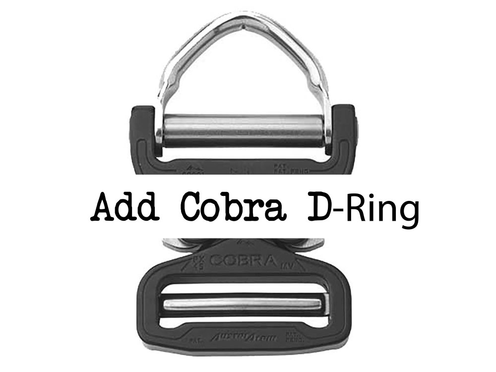 Tactical Rigger Belt D-ring Cobra Buckle 1.75" 